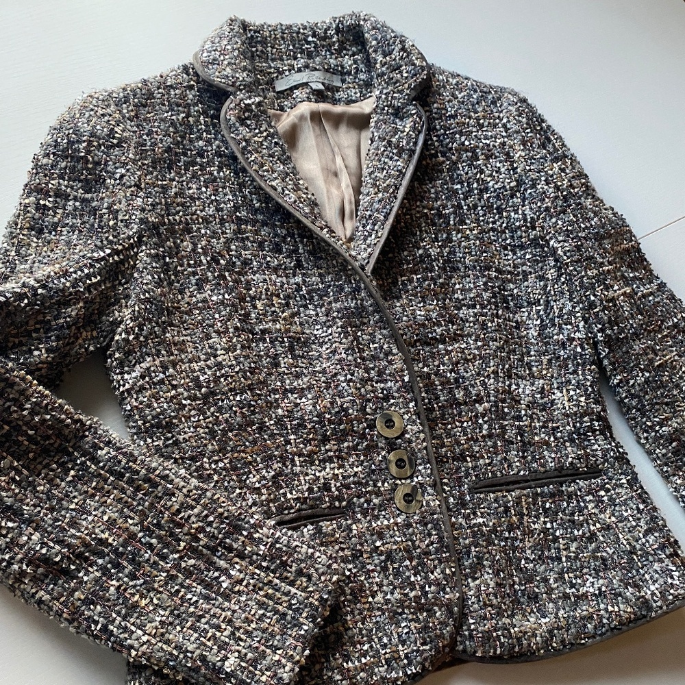 Vintage Emil Rutenberg Women’s Blazer Jacket Small Tweed Wool Blend Size 4